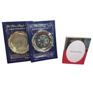 Vintage Reader’s Digest Silverplate Coaster Set of 2 Sealed Made in Italy 88/89